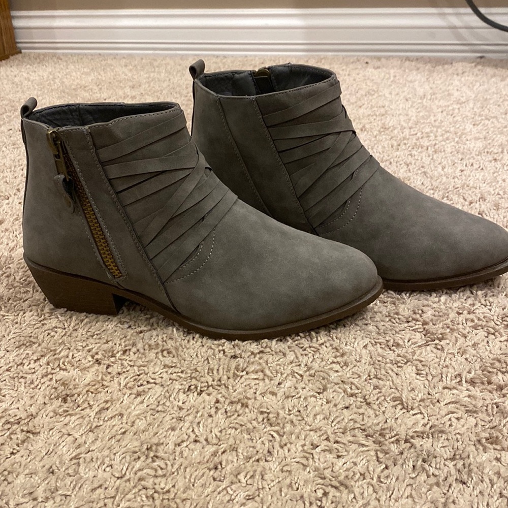 Gray booties